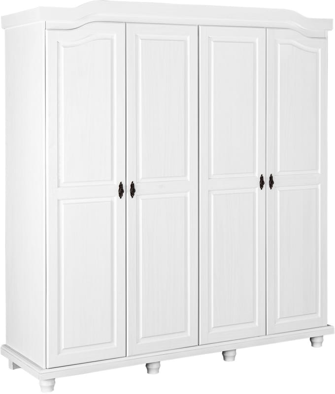 Kledingkast Ivy 197cm 4 deuren - wit