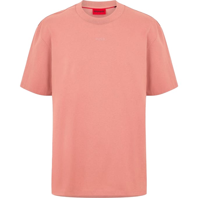 Hugo Boss Heren Zwaargewicht Relaxed Fit T-shirt (Roze)
