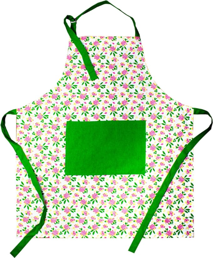 Kitsch Kitchen schort Mercado de Flores groen