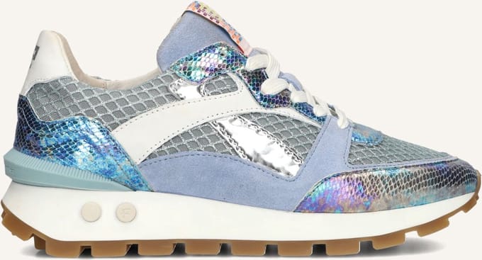 Floris Van Bommel Sfw-10157 Blokki Sneakers - Suède - Dames - Blauw - Maat 41