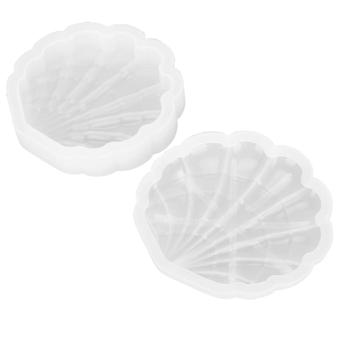 Doe-het-zelf Siliconen Schelp Epoxy Vormen Opbergdoos Hoes Organizer Hars Knutselen Siliconen Vormen white