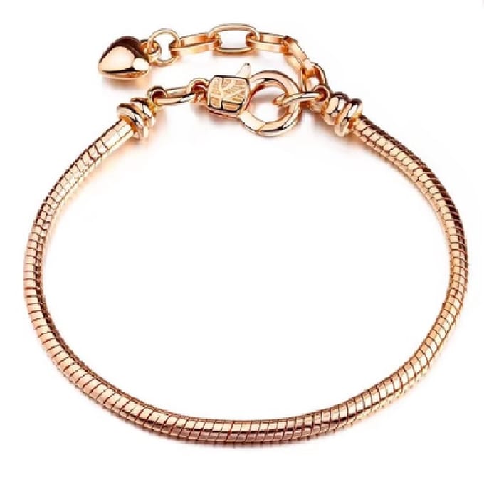 EmmyRovi – Bedelarmband Roségoudkleurig – Armband - Verstelbaar – 21 cm (Grote maat)