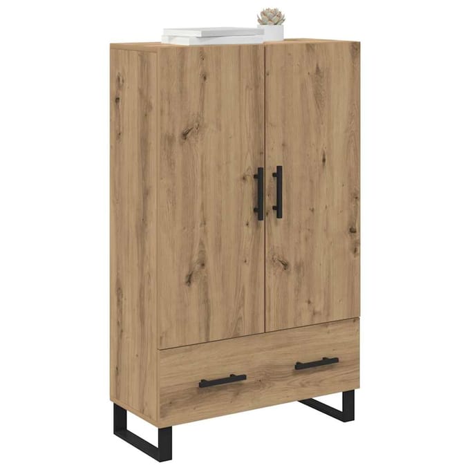 vidaXL Highboard Artisan Eiken 69,5 x 30 x 115 cm Bewerkt hout