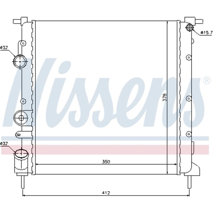 Radiator, motorkoeling NISSENS 638271