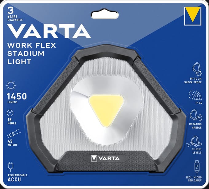 Zaklamp Varta WORK FLEX STADIUM IP54 1450 Lm
