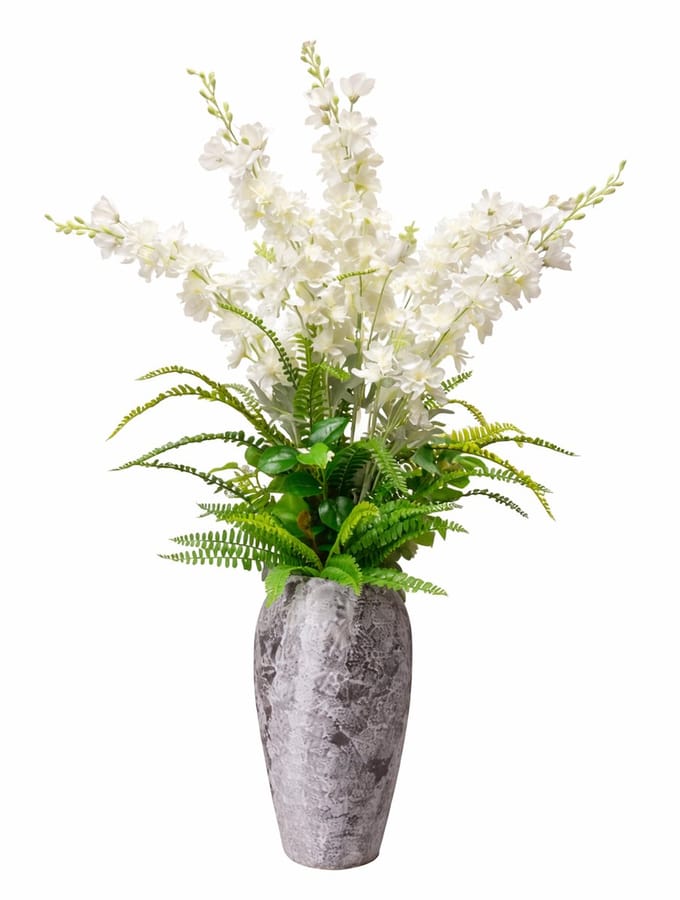UNUS kunstplant kunstbloem met vaas bloemstuk wit/groen 104 cm