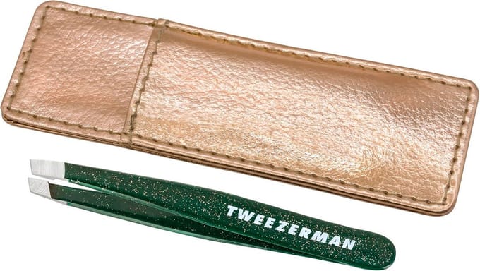Mini schuine pincet met etui - Wenkbrauwpincet voor dames en heren