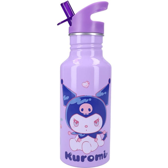 Kuromi Keep It Cool - Schoolbeker en Drinkfles - 500ml - Aluminium - Paars