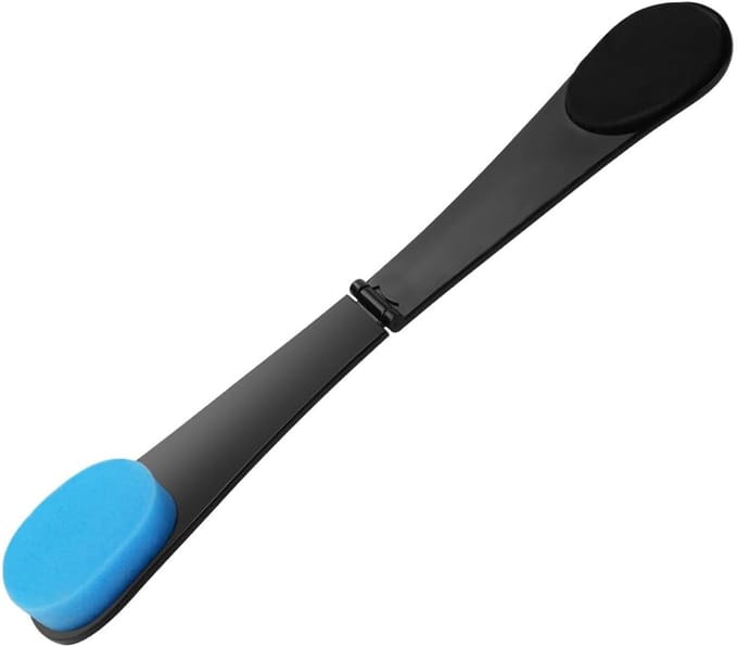 applicator-lotion applicator-mousse - herbruikbare -rug-blauw