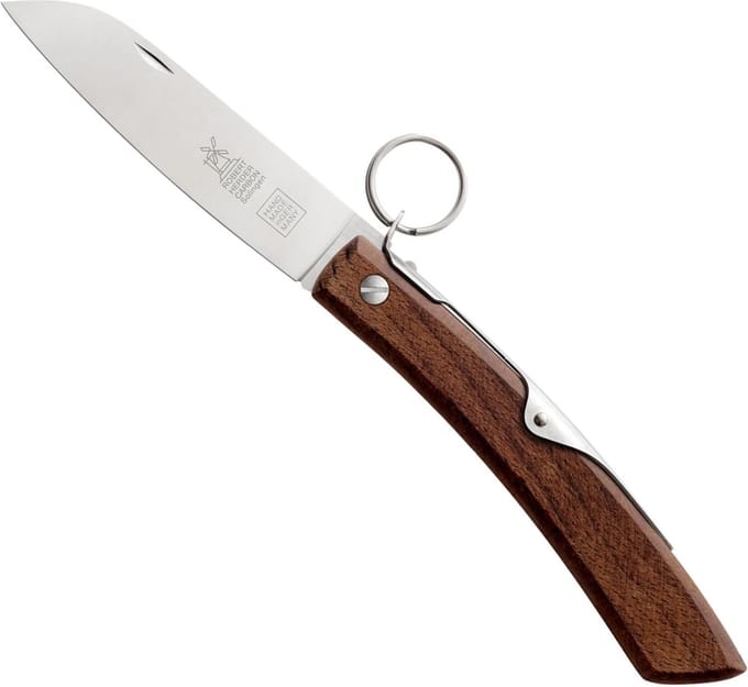 Robert Herder IBEX – Zakmes – Inklapbaar – Lemmet 100 mm – Carbonstaal – Heft Thermisch Beukenhout