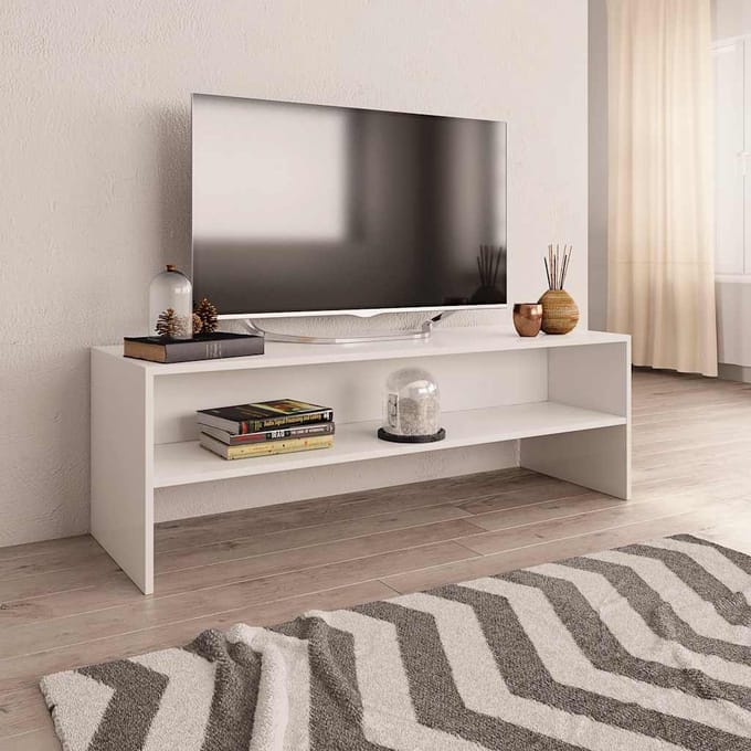 vidaXL - Tv-meubel - 120x40x40 - cm - bewerkt - hout - wit