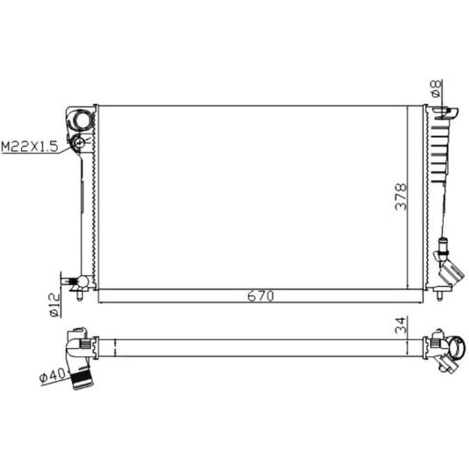 Radiator, motorkoeling Economy Class NRF 509510A