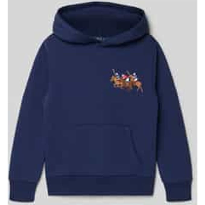 regular fit hoodie van katoenmix