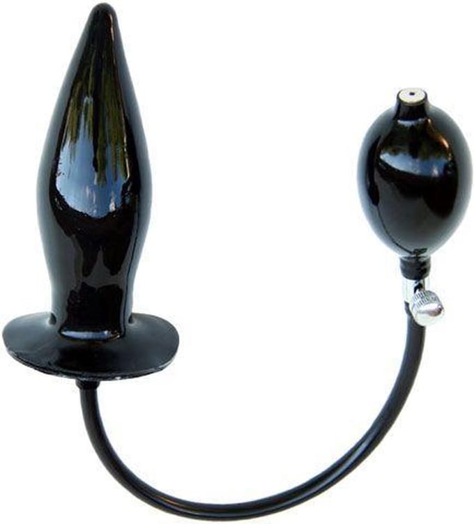 Opblaasbare Rubberen Buttplug L - Solid