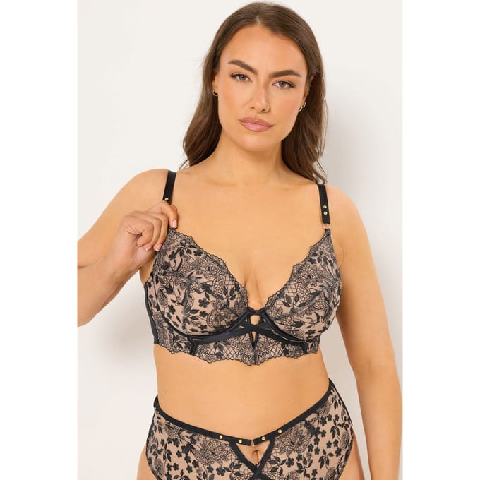 Playful Promises Zwarte Bh Met Geborduurde Bloemen Size 95C