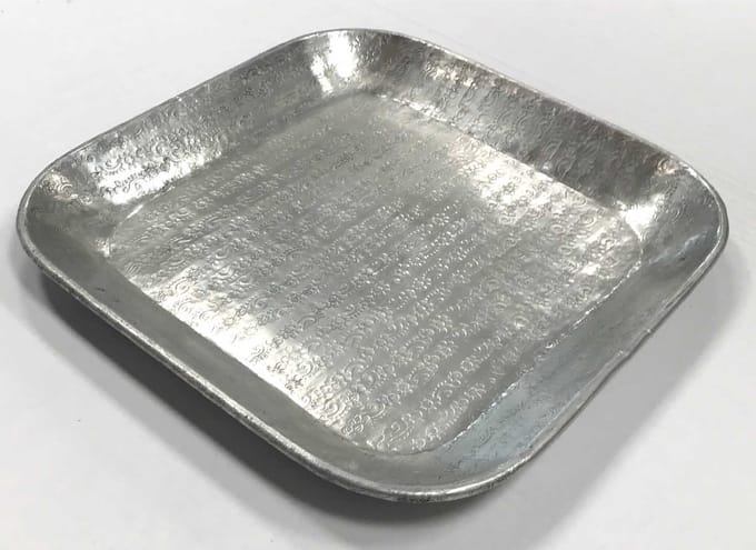 Oosters dienblad Prisma zilver