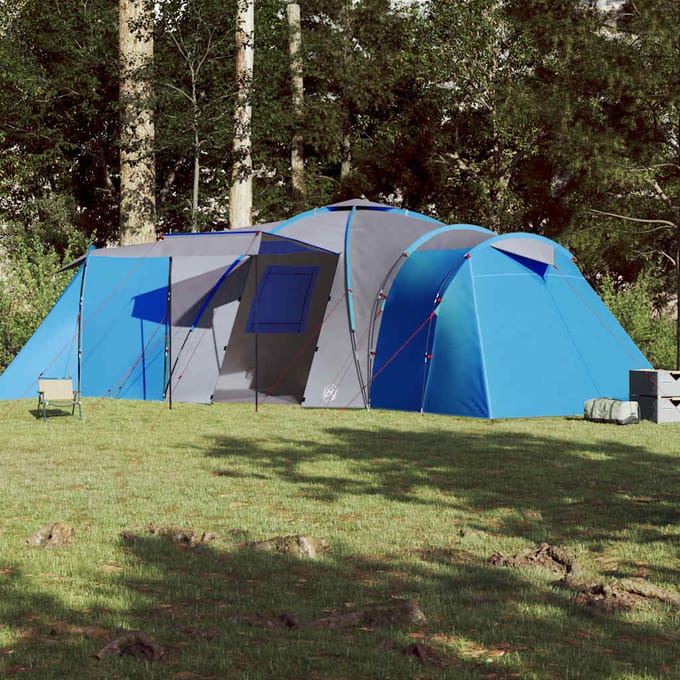 Vidaxl Tente Familiale, Dôme, 12 Personnes, Bleue, Imperméable