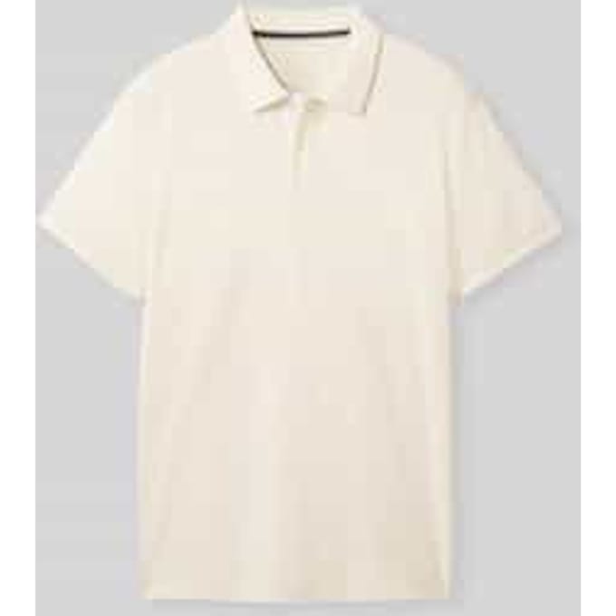 Regular fit poloshirt van katoen- en viscosemix