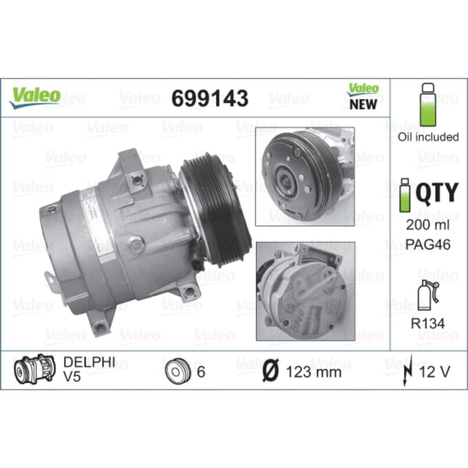 Compressor airconditioning VALEO 699143