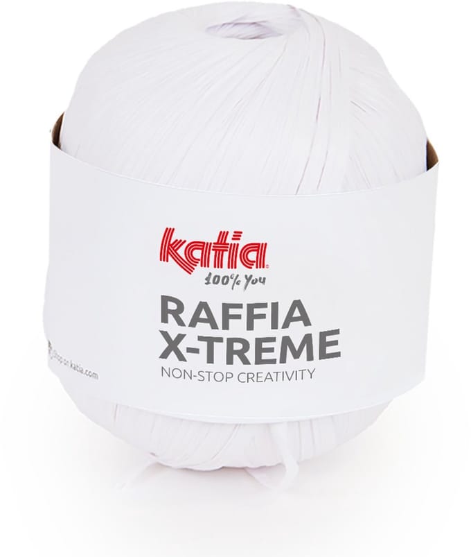 Katia Raffia X-Treme - 100 Wit - Biologische Viscose Lintgaren