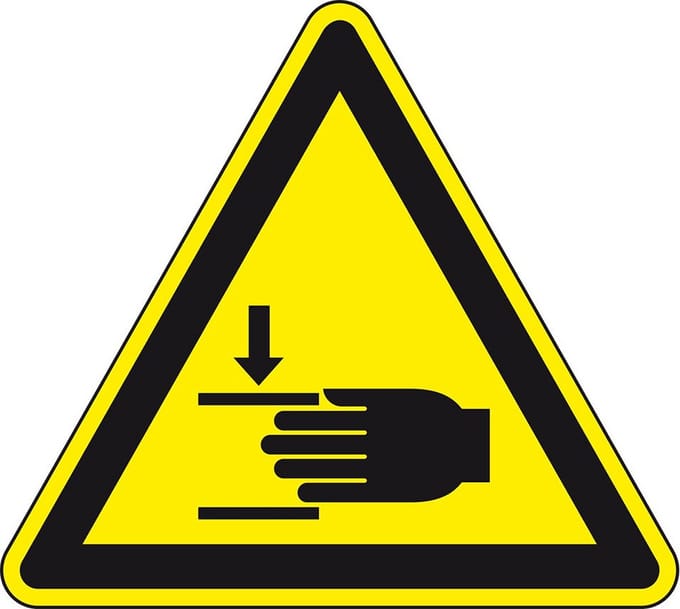 Magneetsticker handbeklemming, W024 300 mm