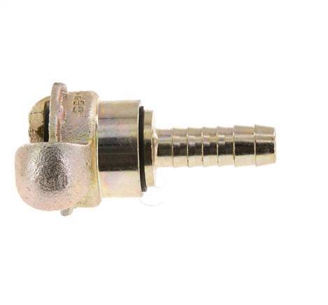 Gietijzer DN 10 DIN 3489 Compressor Klauwkoppeling met 13 mm Slangpilaar Draaibaar