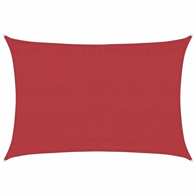 vidaXL - Zonnezeil - 160 - g/m² - 3,5x5 - m - HDPE - rood
