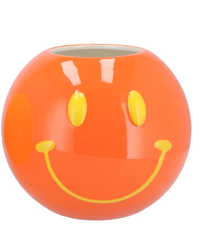 Smiley dutch orange vaas 21x21x18cm