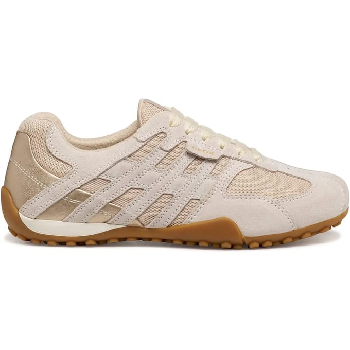 GEOX SNAKE ORIGINAL DAMES Sneakers - BEIGE/MELKWIT - Maat 38