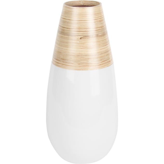 Decorational vase Bamboo Drop small white
