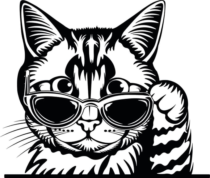Auto - raam - muur sticker grappige gluurkat - poes - autotuning -