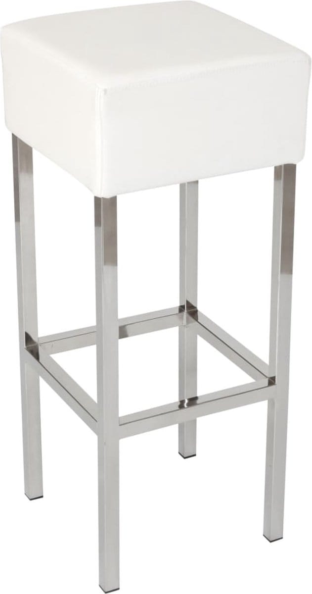 Workliving Barkruk Skai - Wit / Chroom - 82 CM