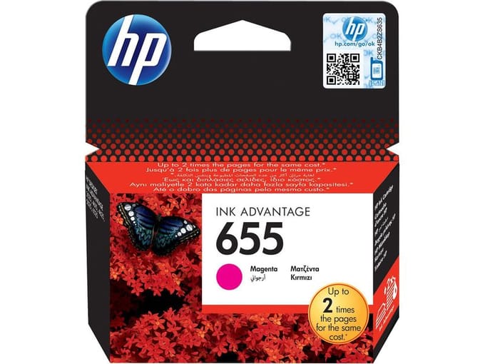 HP 655 / CZ111AE - Magenta Ink - Inktpatroon Op kleurstof gebaseerd magenta