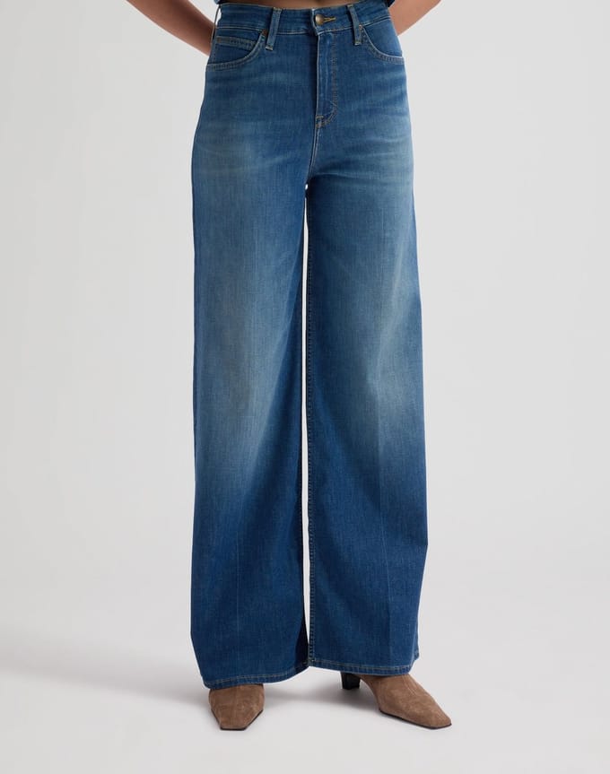 Lee - Stella - Dames Wide Leg Jeans - Blue Arrow