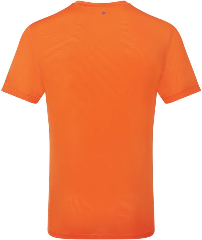 Ronhill | Men's Tech S/S Tee | Hardloop T-shirt | Cardinal Orange/Ocean | M