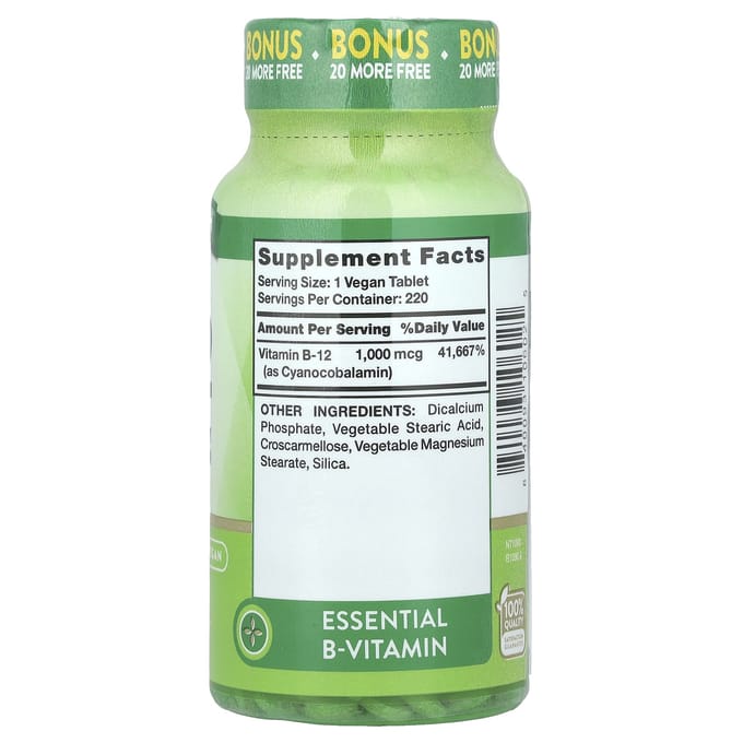 Nature's Truth, vitamine B-12, 1 000 mcg, 220 comprimés