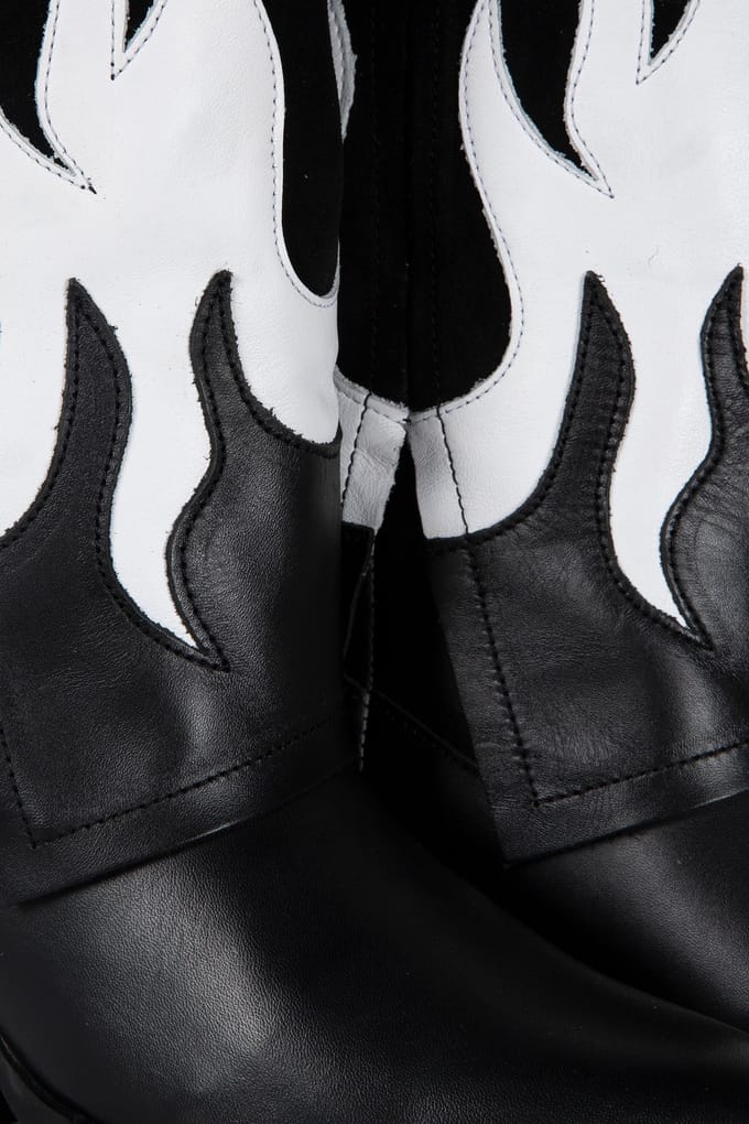 DWRS label Barbados Black / White Größe: 36 | Stiefel Outlet | Damen | Schwarz