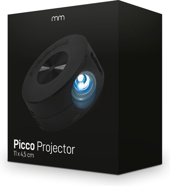 MikaMax Picco Projector - Mini LED Beamer 120"voor Smartphone met USB Power en Speaker