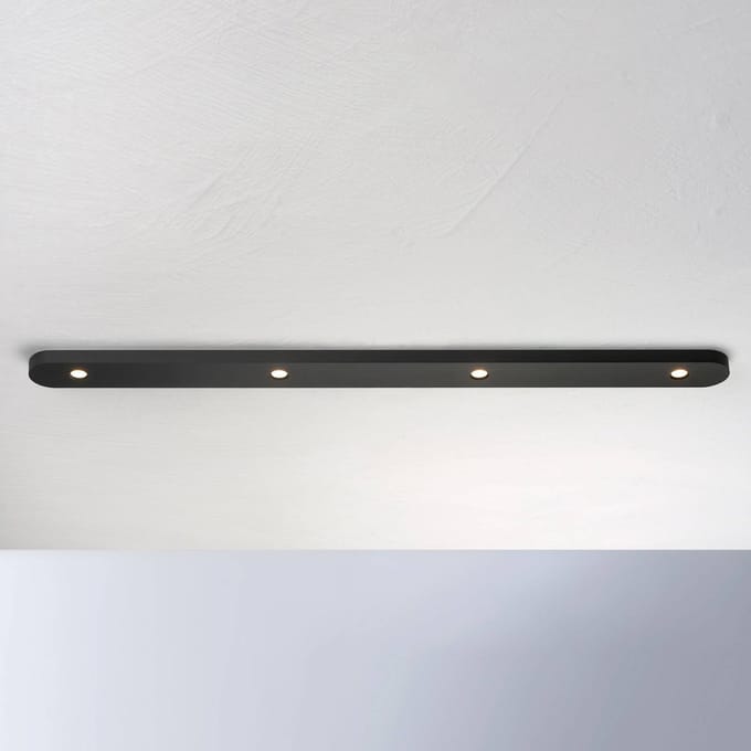Bopp Close LED plafondlamp, 4-lamps, zwart