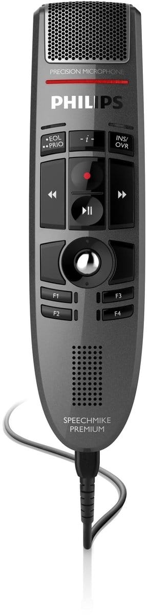 Philips LFH3500 SpeechMike Premium - USB dicteermicrofoon, extra lange USB kabel, muis-track-ball