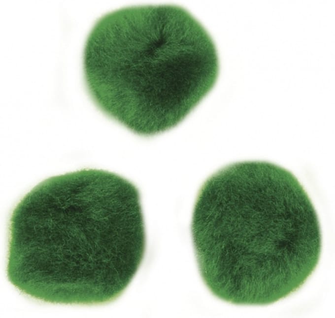 Rayher Hobby knutsel pompons - 15 mm - groen - 60x stuks - vormen/figuren/bolletjes