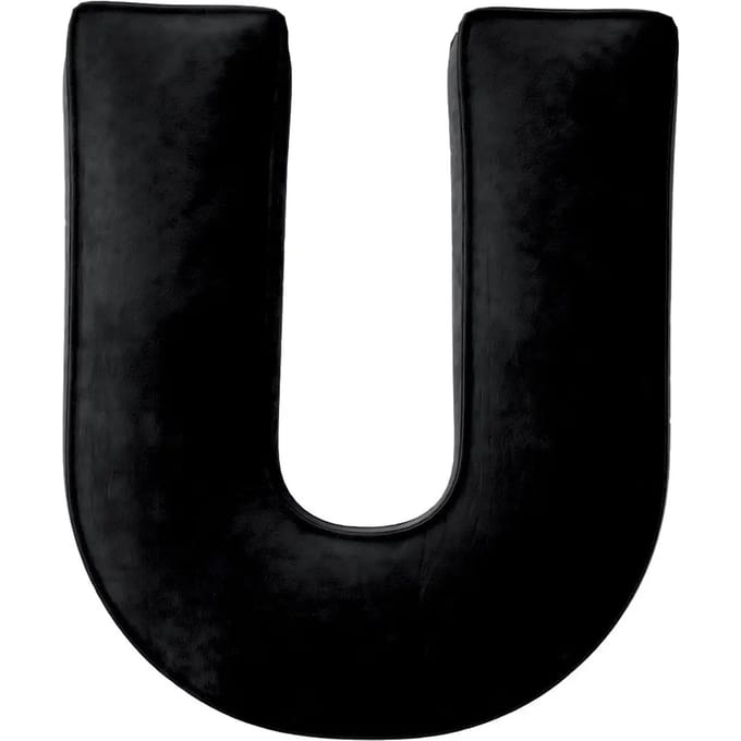 Kussen letter u Yellow Tipi Posh Velvet