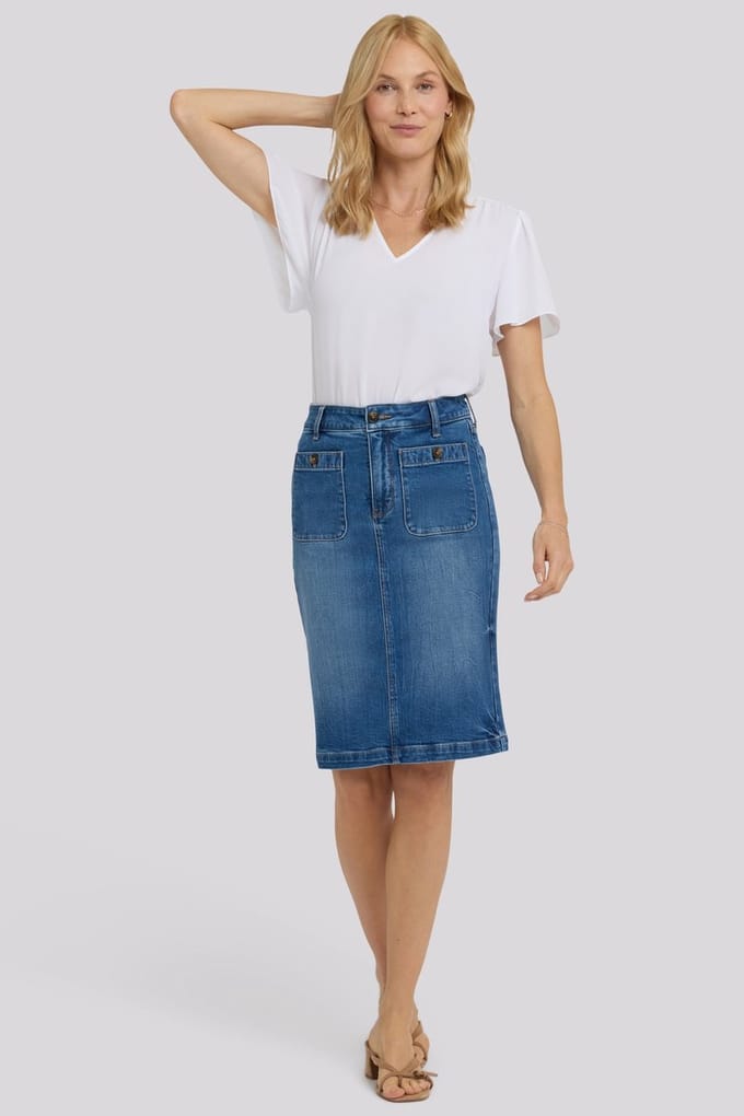 Hoge Taille Denim Rok