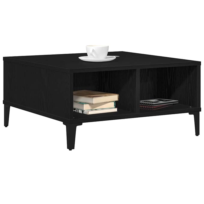 vidaXL - Salontafel - Zwart - Eiken - 60 - x - 60 - x - 30 - cm