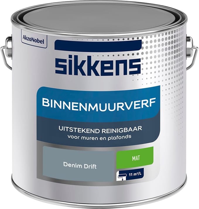 Sikkens - Binnenmuurverf Mat - Denim Drift - Mengverf - 2,5 L