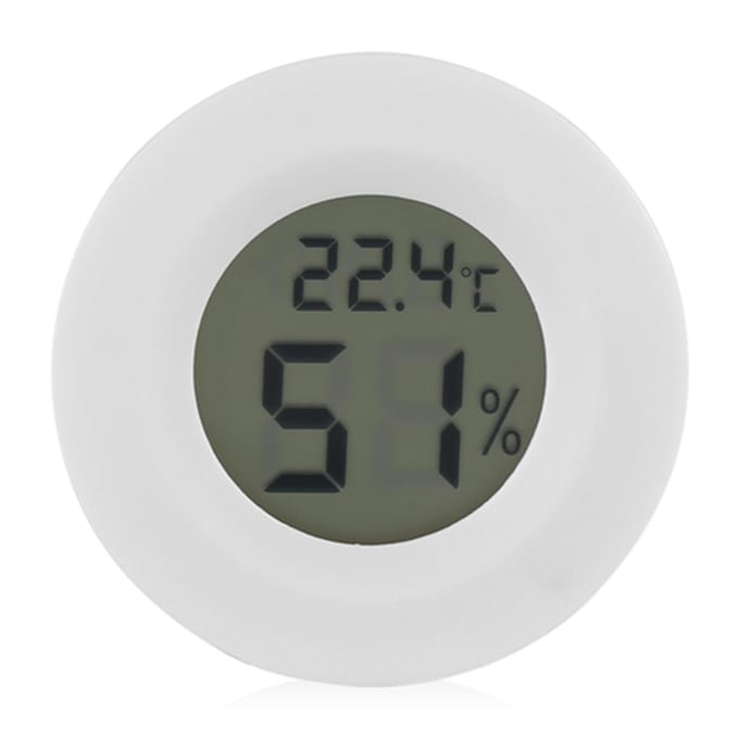 Digitale LCD Temperatuur Vochtigheidsmeter Thermometer Hygrometer voor Reptiel Huisdier white