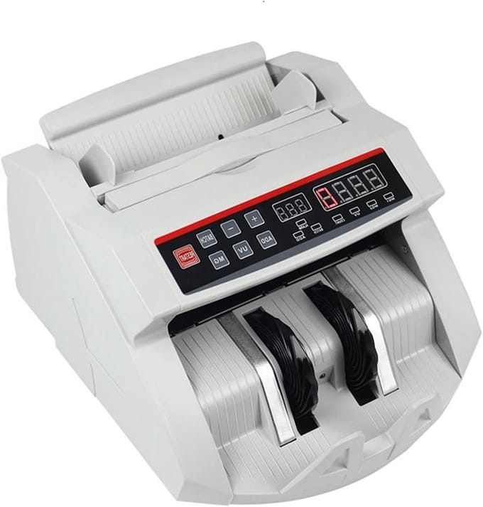 Geld Tel Machine - Bankbiljet Teller - Biljetten Sorteren - UV MG Detectie - 900 Biljetten/Min - Wit