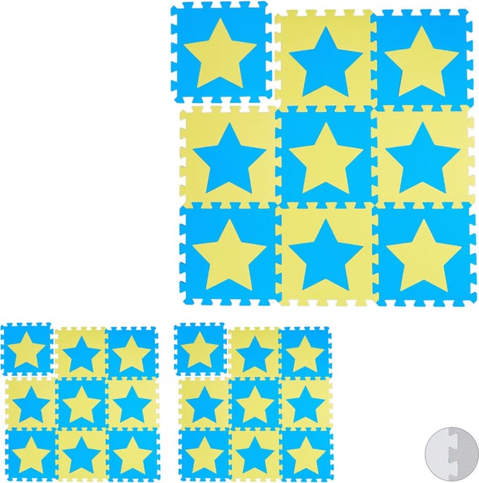 27 x puzzelmat ster - speelmat - speelkleed - vloerpuzzel - speeltapijt - kinder