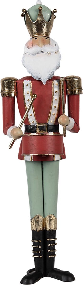 Clayre & Eef Kerstdecoratie Notenkraker 37 cm Rood Groen Metaal