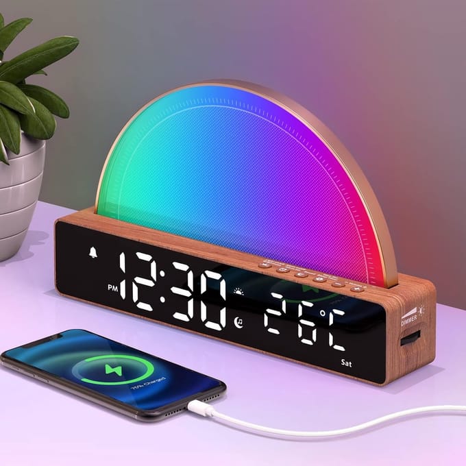 Lexium Wake-Up Light - Bed Sfeerlamp - Digitale Wekker - Lichtwekker - Wake up light wekker - Wake-up lights